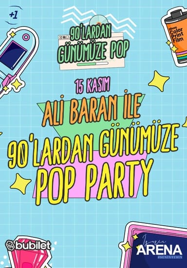 90'lardan Günümüze Türkçe Pop Party etkinlikgörseli