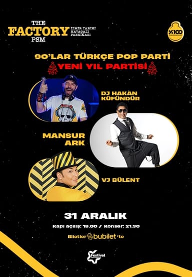 90'lar Türkçe Pop Parti : Mansur Ark & Dj Hakan Küfündür & Vj Bülent etkinlikgörseli