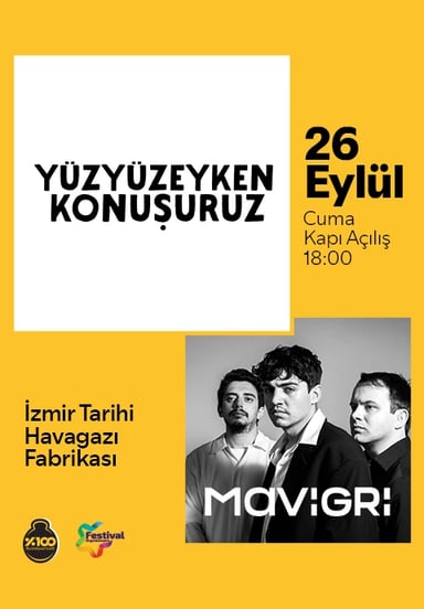 Yüzyüzeyken Konuşuruz - Mavi Gri Konseri etkinlikgörseli