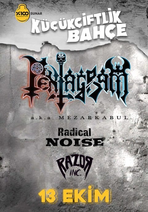 %100 Metal Sunar: Pentagram, Radical Noise, Razor Inc.