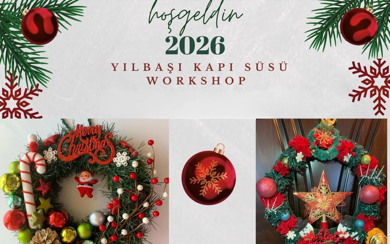 Ebeveyn – Çocuk Yılbaşı Kapı Süsü Workshop’u