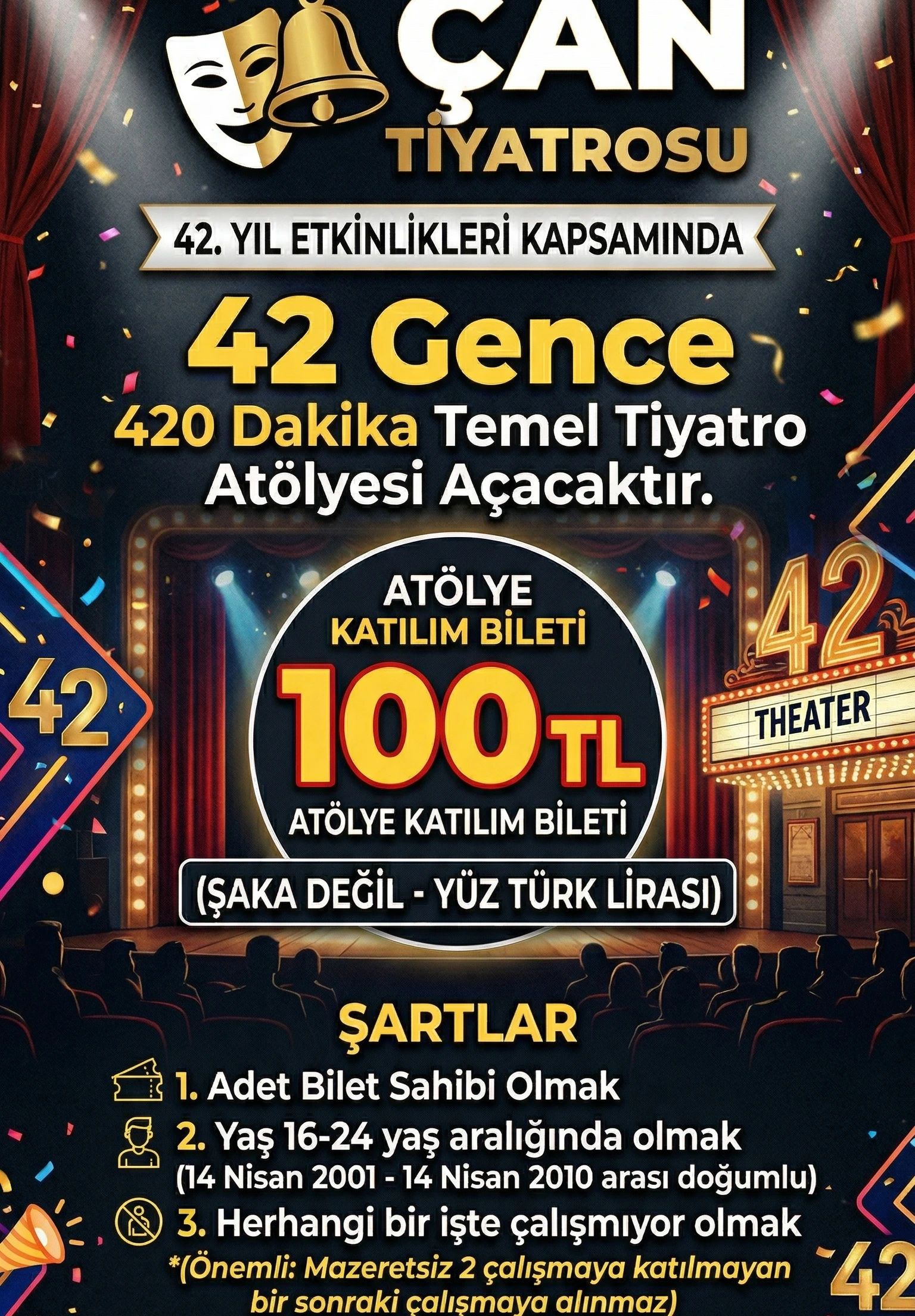 16-24 YAŞ - TİYATRO ATÖLYESİ