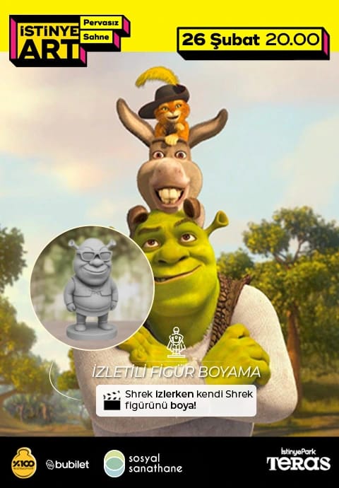 İzletili 3D Figür Boyama (Shrek)
