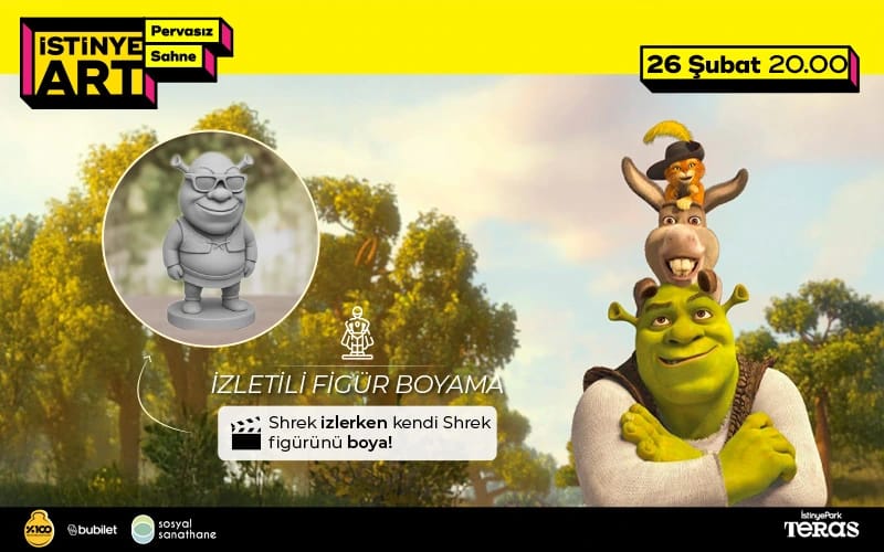 İzletili 3D Figür Boyama (Shrek)