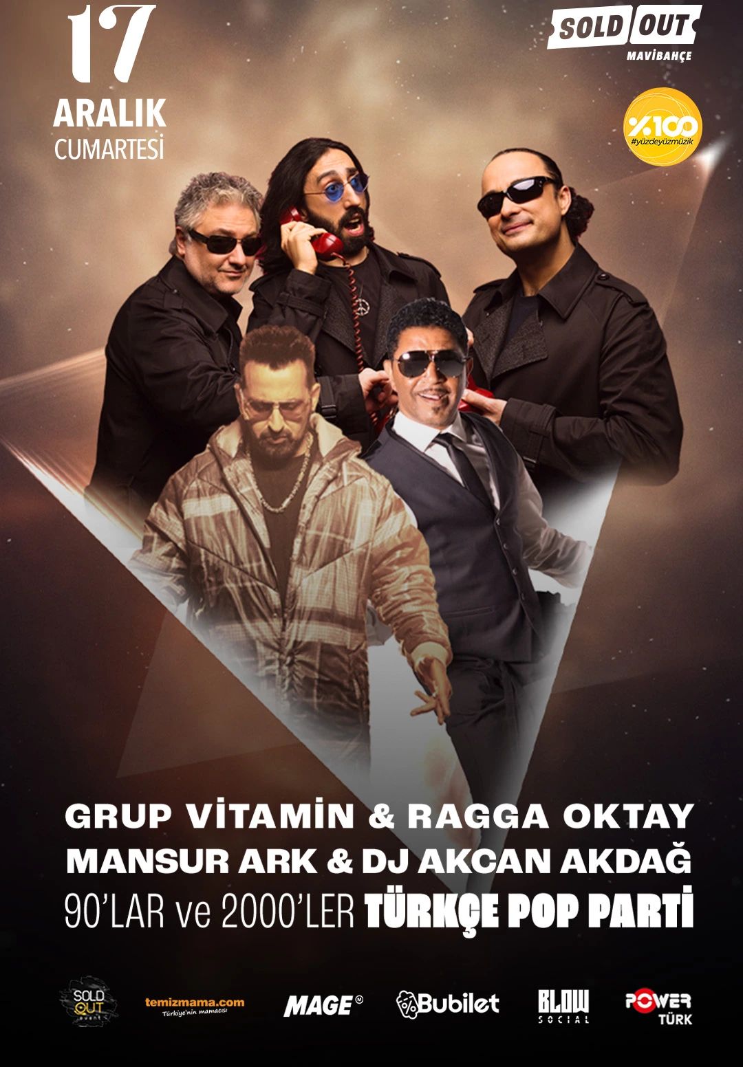 90'lar ve 2000'ler Türkçe Pop Parti: Grup Vitamin &  Ragga Oktay & Mansur Ark & Dj Akcan Akdağ