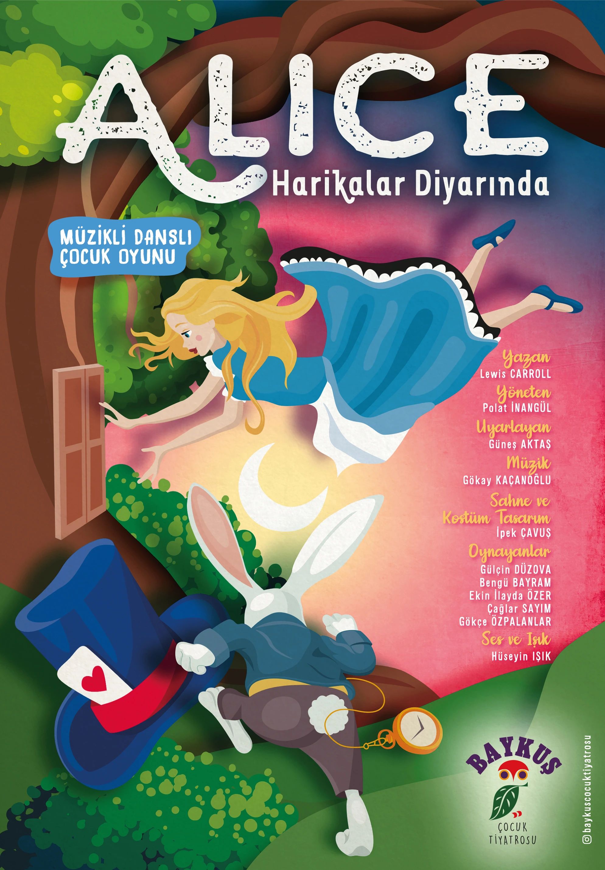 Alice Harikalar Diyarında Müzikli Danslı Çocuk Oyunu