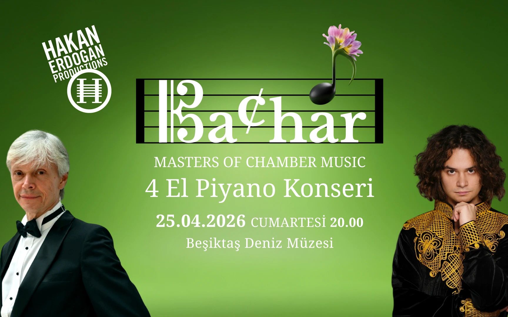 Bachar - Andrey Pisarev (piyano) Ivan Koshcheev (piyano) Dört El Piyano Konseri Mozart - Schubert - Tchaikovsky - Brahms