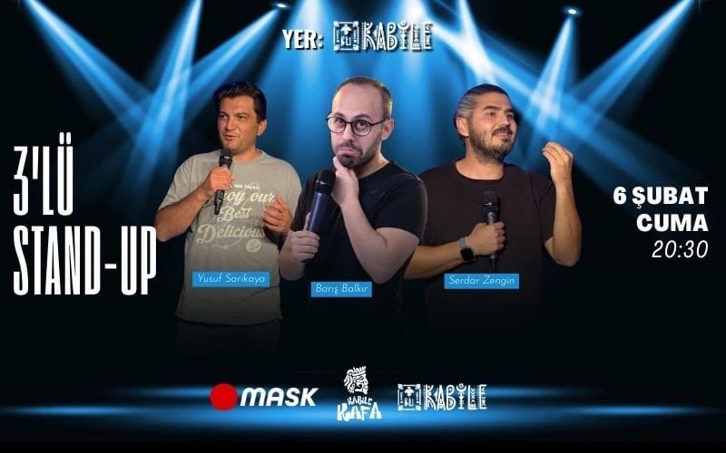 Barış Balkır-Serdar Sezgin-Yusuf Sarıkaya 3'lü Stand-Up Gecesi