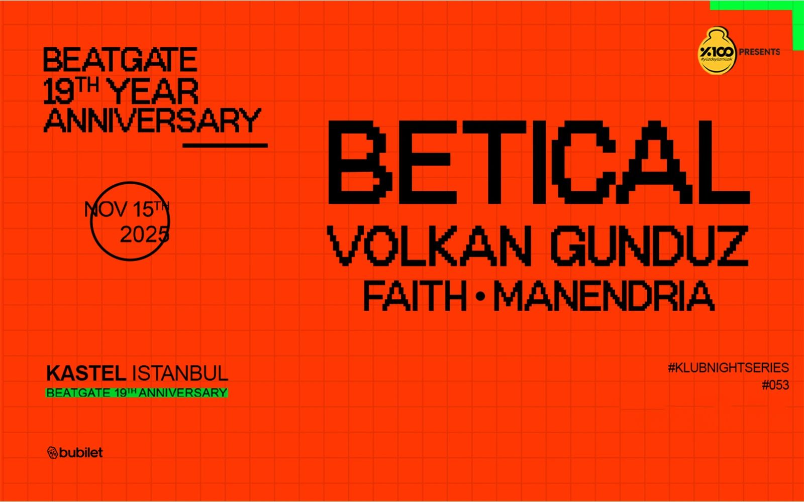 BEATGATE 19TH YEAR ANNIVERSARY SHOWCASE #KLUBNIGHTSERIES007: BETICAL