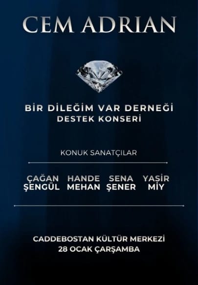 Cem Adrian '' Bir Dileğim Var'' Derneği Destek Konseri