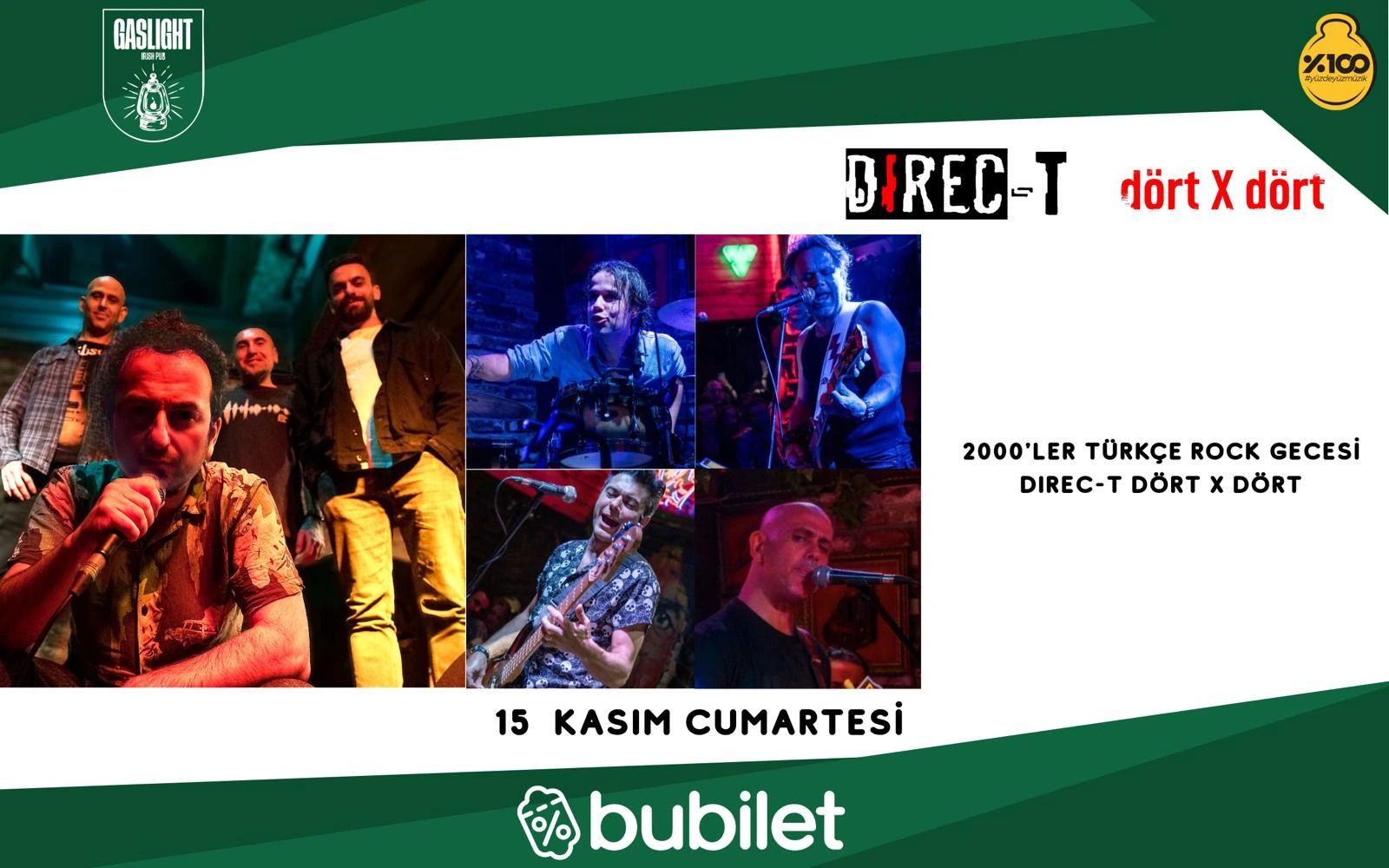 Direc-T - Dört X Dört  2000’ler Türkçe Rock Gecesi poster