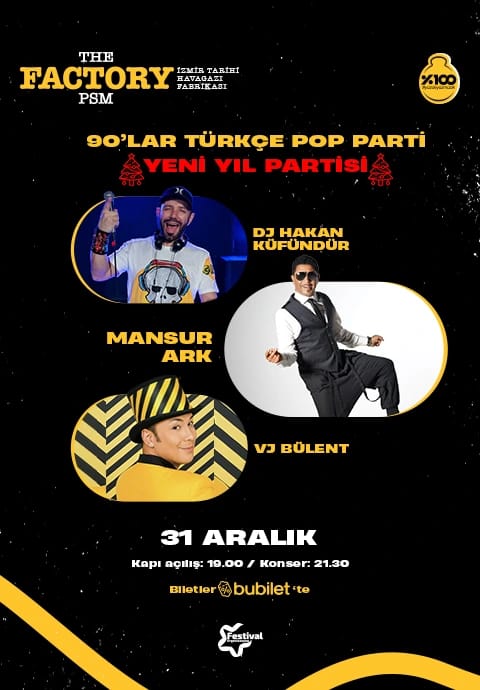 90'lar Türkçe Pop Parti : Mansur Ark & Dj Hakan Küfündür & Vj Bülent