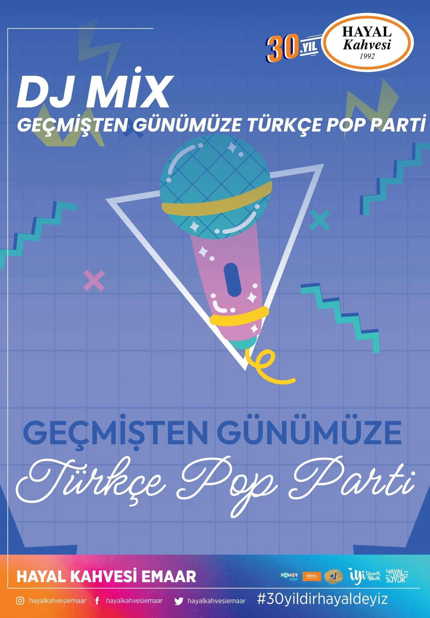DJ Mix ile Geçmişten Günümüze Türkçe Pop Parti