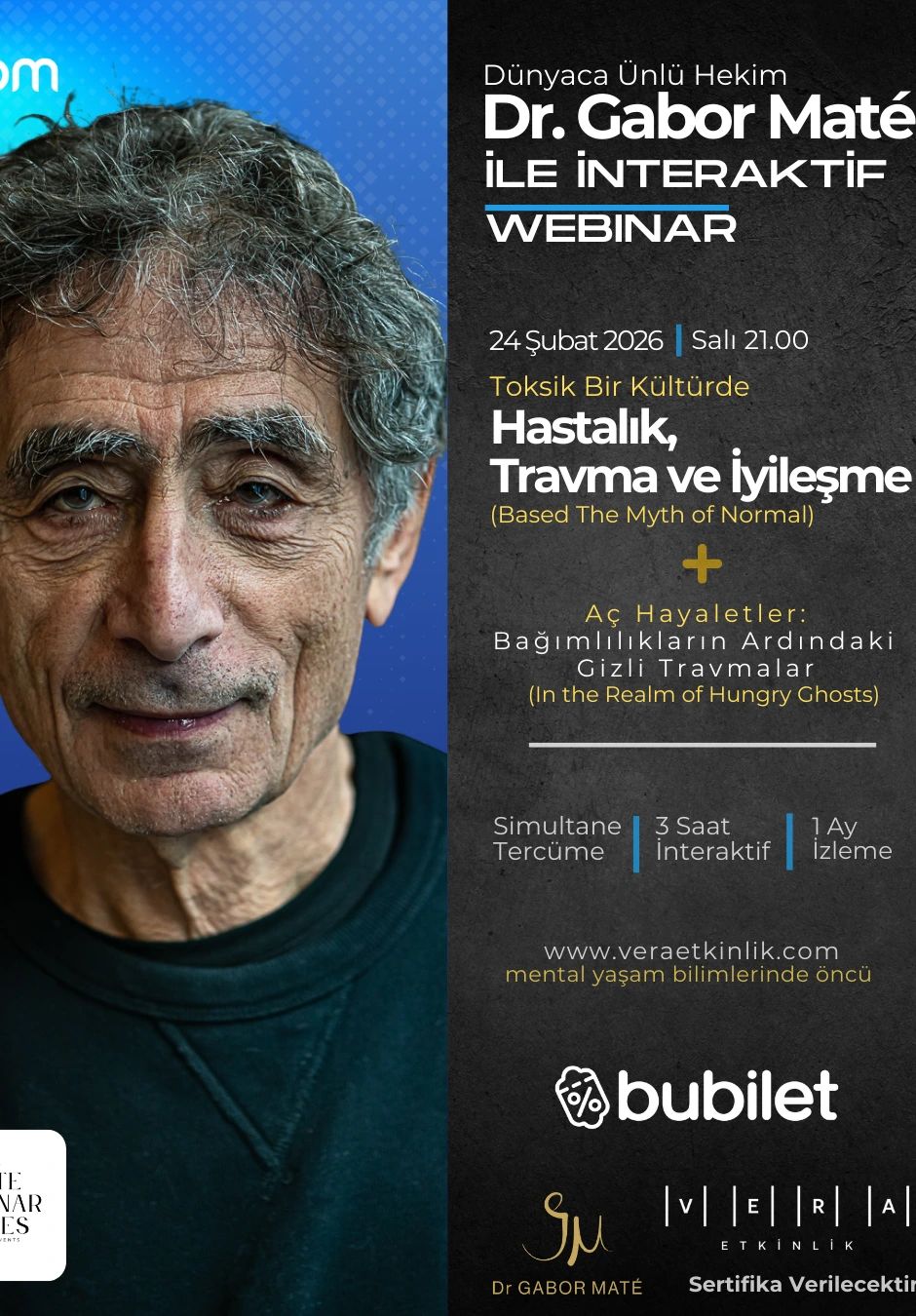 Dr. Gabor Maté ile İnteraktif Webinar