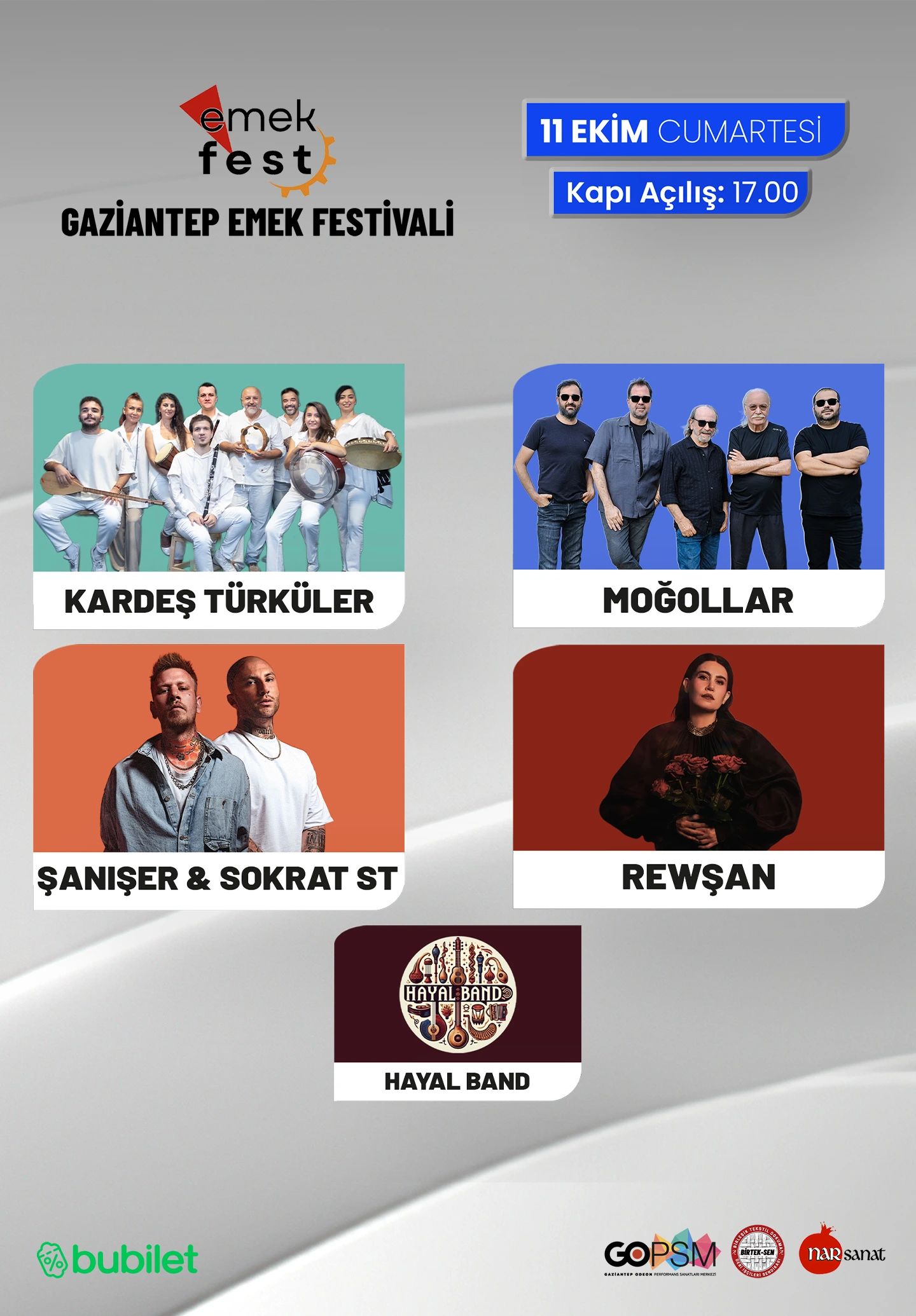 Emek Fest (Kardeş Türküler, Moğollar, Şanışer & Sokrat ST, Rewşan)