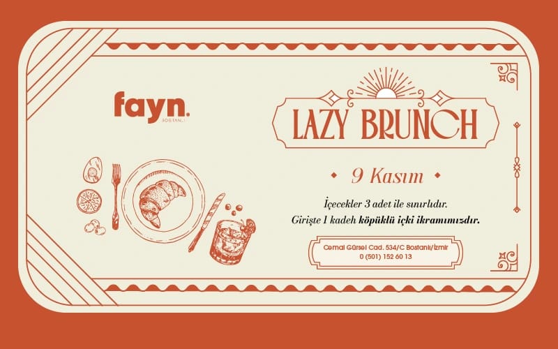 Fayn Bostanlı Lazy Brunch
