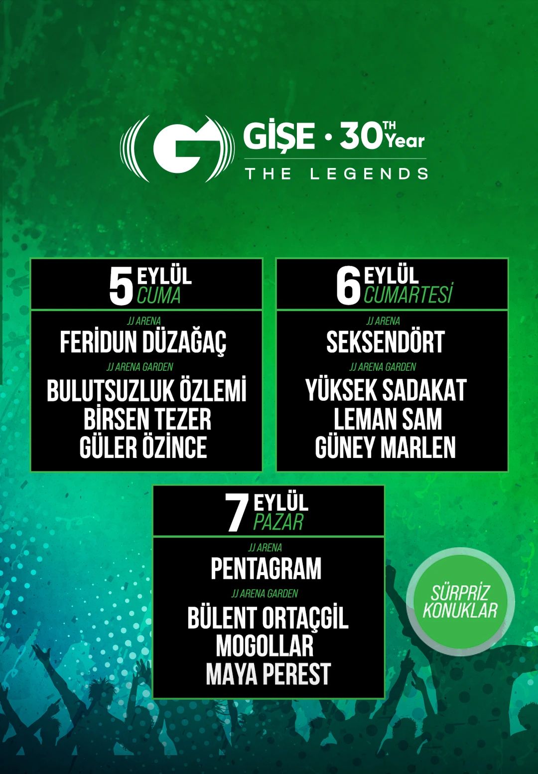 Gişe Organizasyon ile 30 Yıl The Legends Konserleri