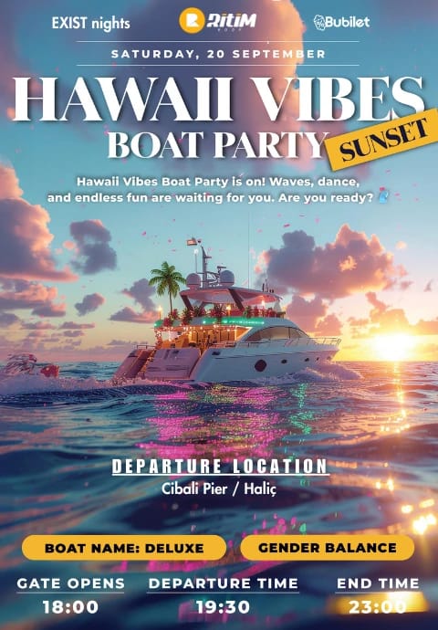Hawaii Vibes Sunset Boat Party!