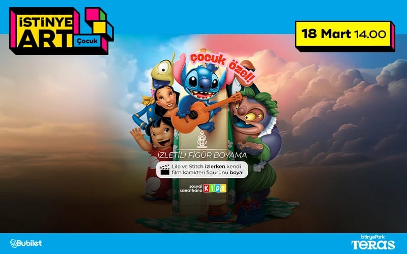 İZLETİLİ 3D FİGÜR BOYAMA (STITCH):  KIDS WORKSHOP SS İZMİR X İSTİNYEART
