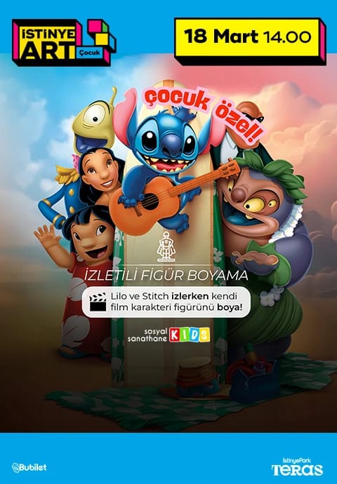 İZLETİLİ 3D FİGÜR BOYAMA (STITCH):  KIDS WORKSHOP SS İZMİR X İSTİNYEART