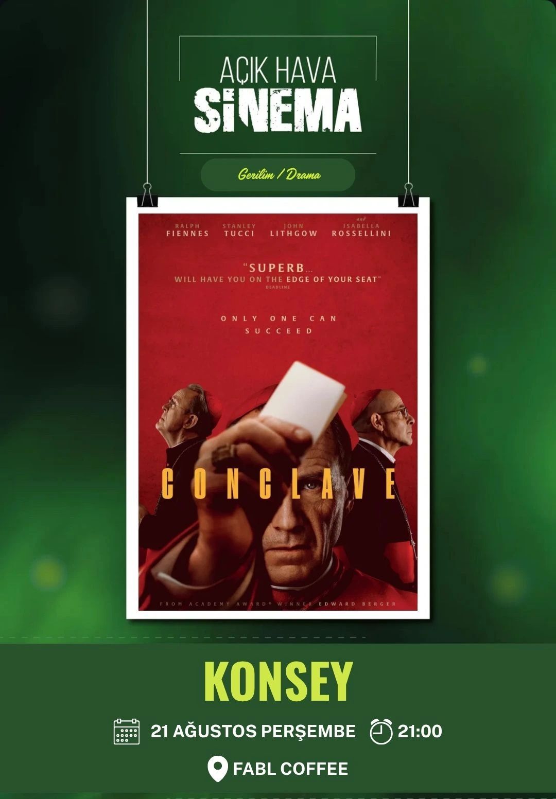 Konsey - Fabl Açıkhava Sinema Etkinlikleri