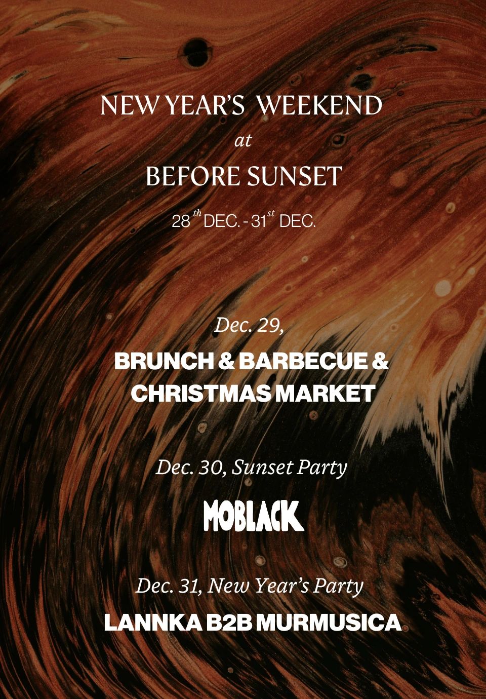 New Year’s Weekend at Before Sunset