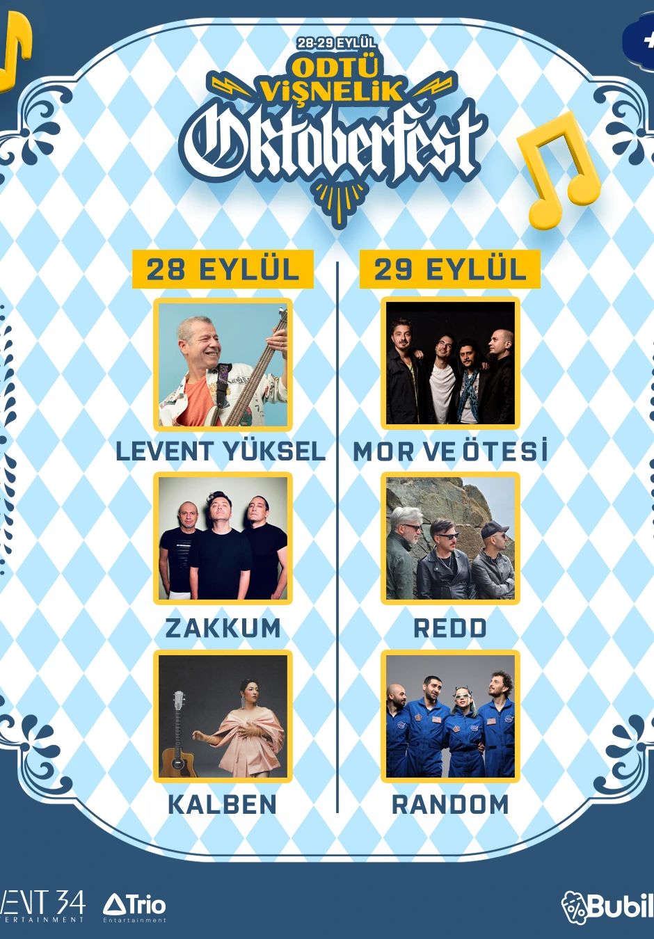 Oktoberfest Ankara : Mor ve Ötesi, Levent Yüksel, Redd, Zakkum, Kalben, Random