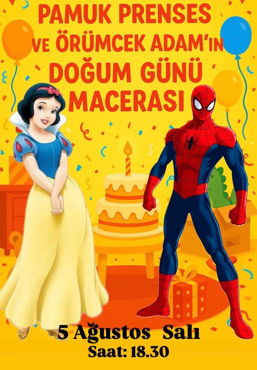 Örümcek Adam ve Pamuk Prensesin Doğum Günü Macerası / Eğlenceli Çocuk Tiyatrosu