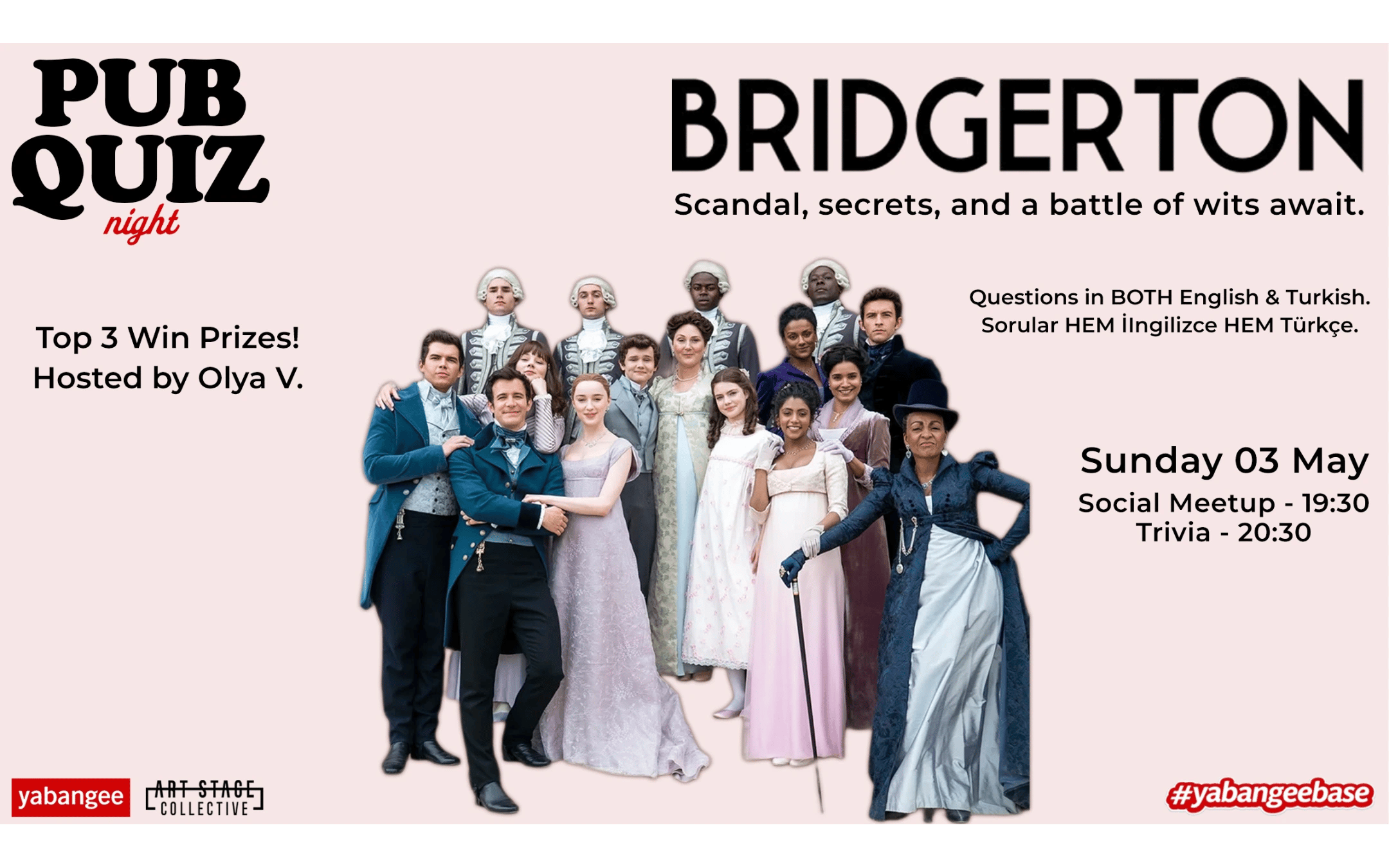 Pub Quiz Night on Bridgerton (TV Series): Questions in English & Turkish