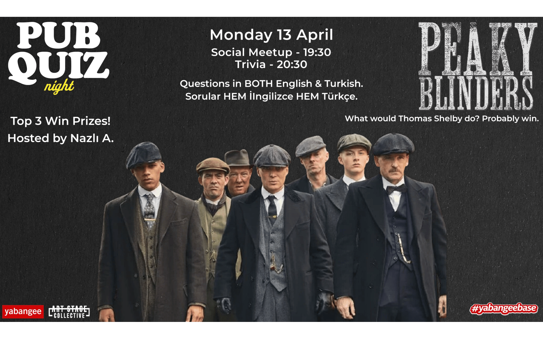 Pub Quiz Night on Peaky Blinders: Questions in English and Turkish