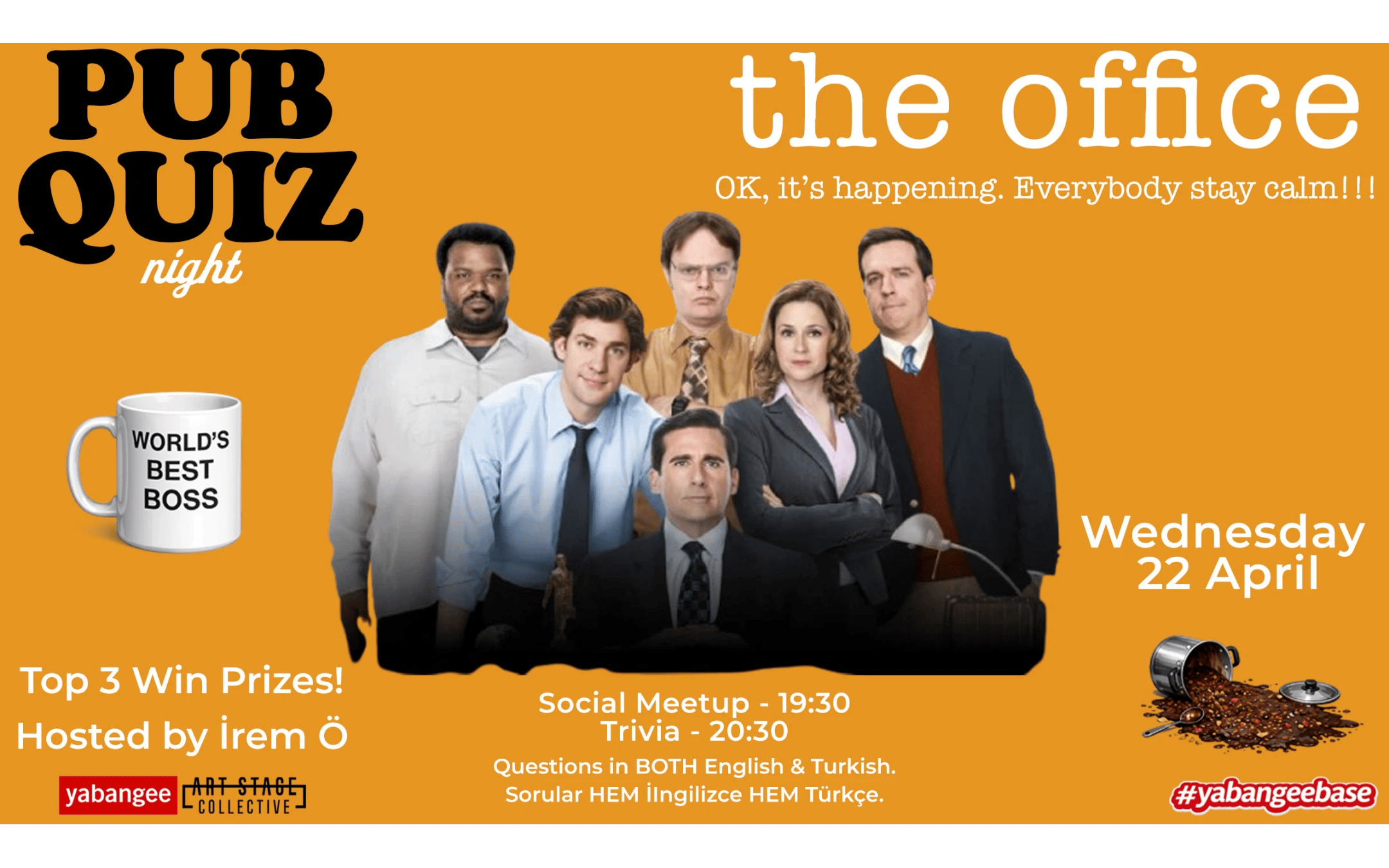 Pub Quiz Night on The Office: Questions in English & Turkish