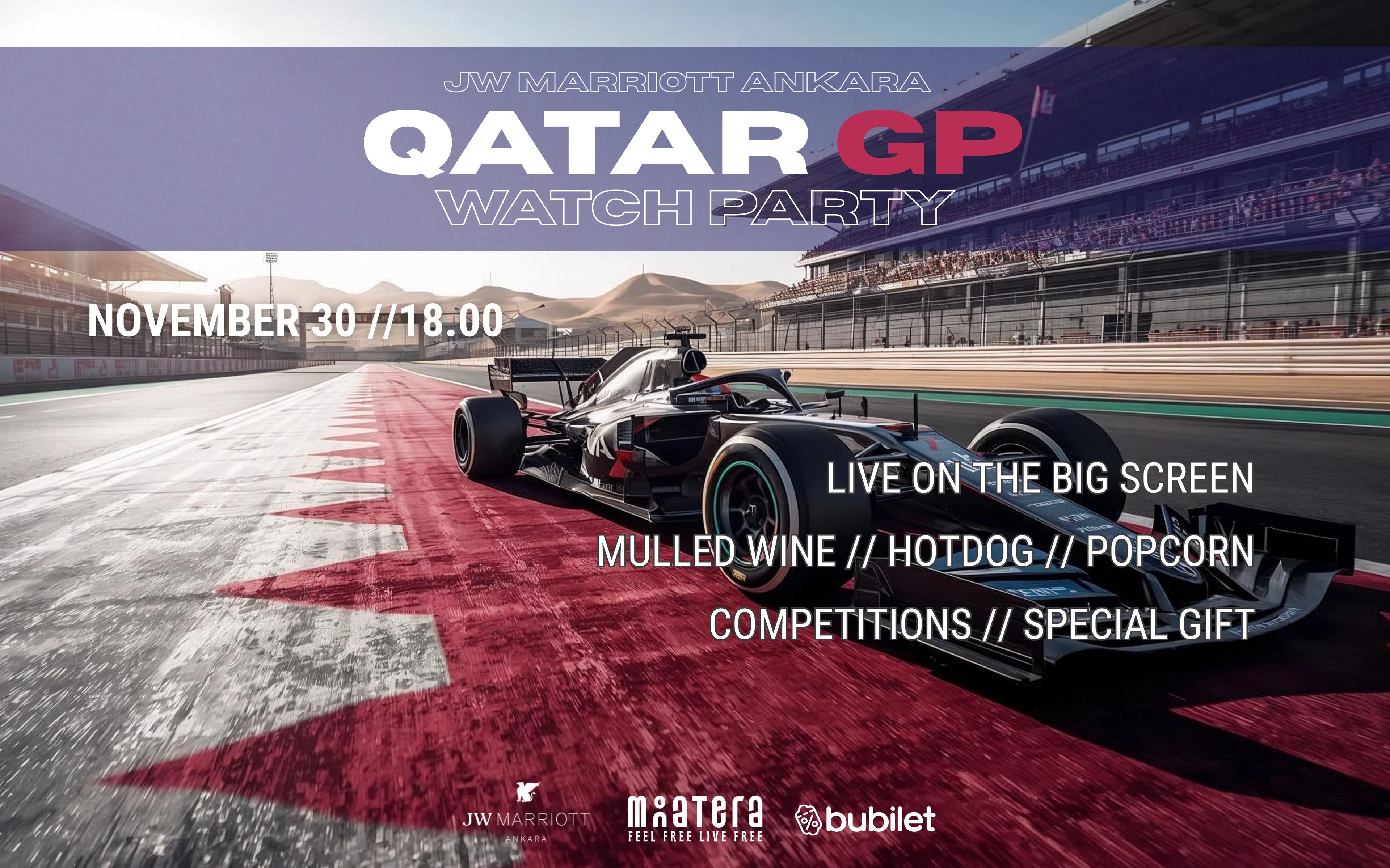 Qatar Gp F1 Watch Party @Jw Marriott Ankara poster