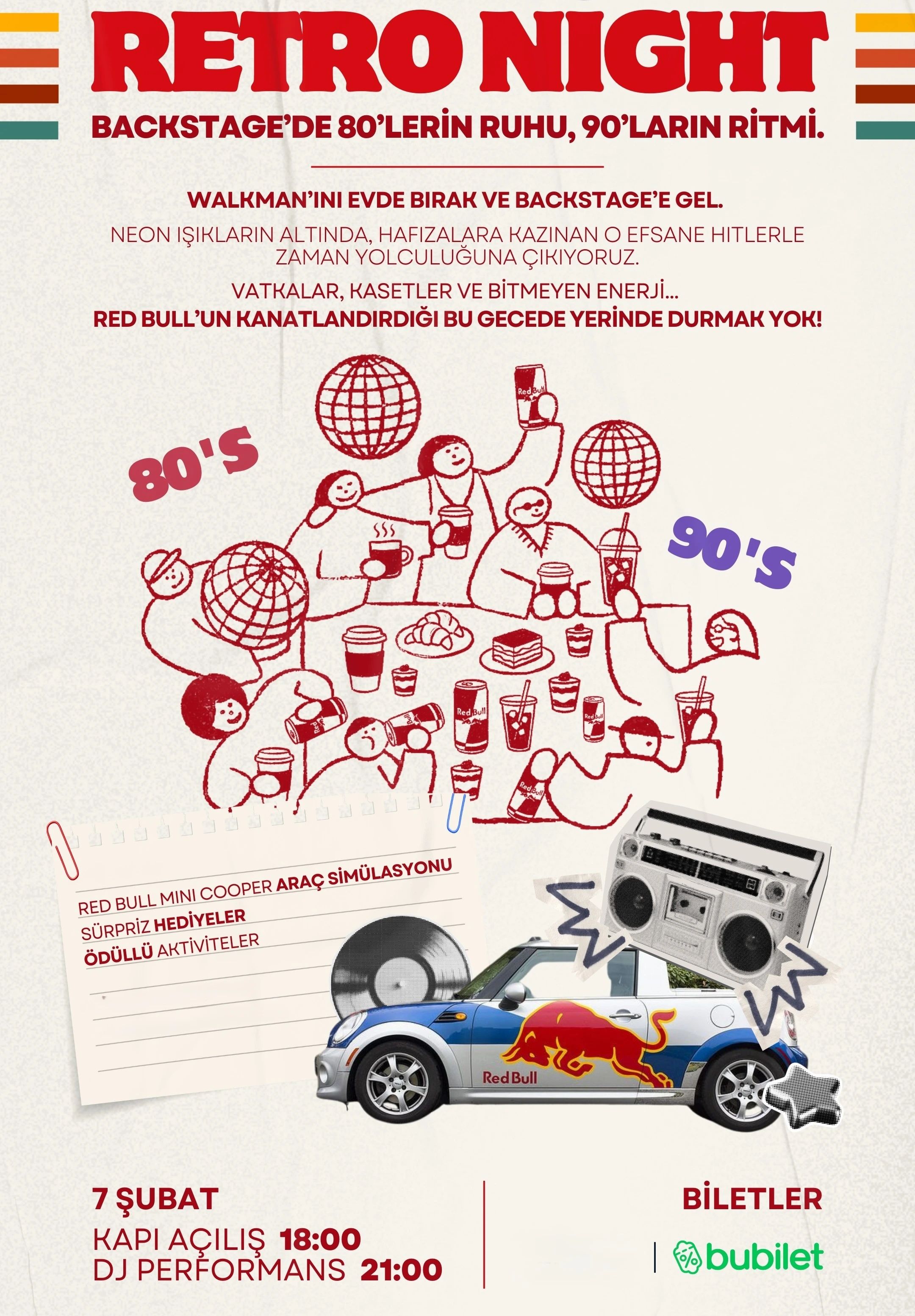 Retro Night 80'ler 90'lar Ritmi