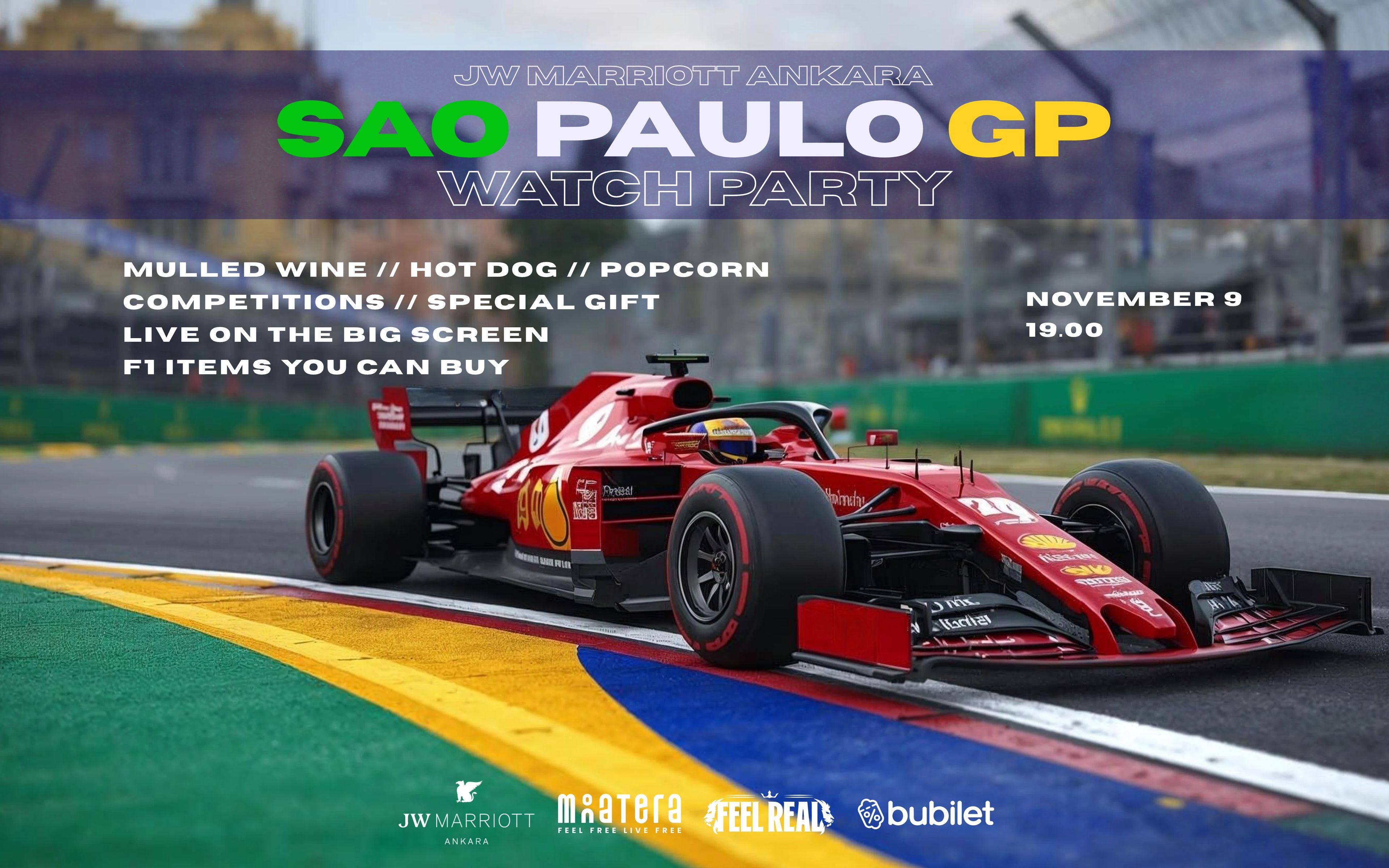 Sao Paulo Gp F1 Watch Party @Jw Marriott Ankara