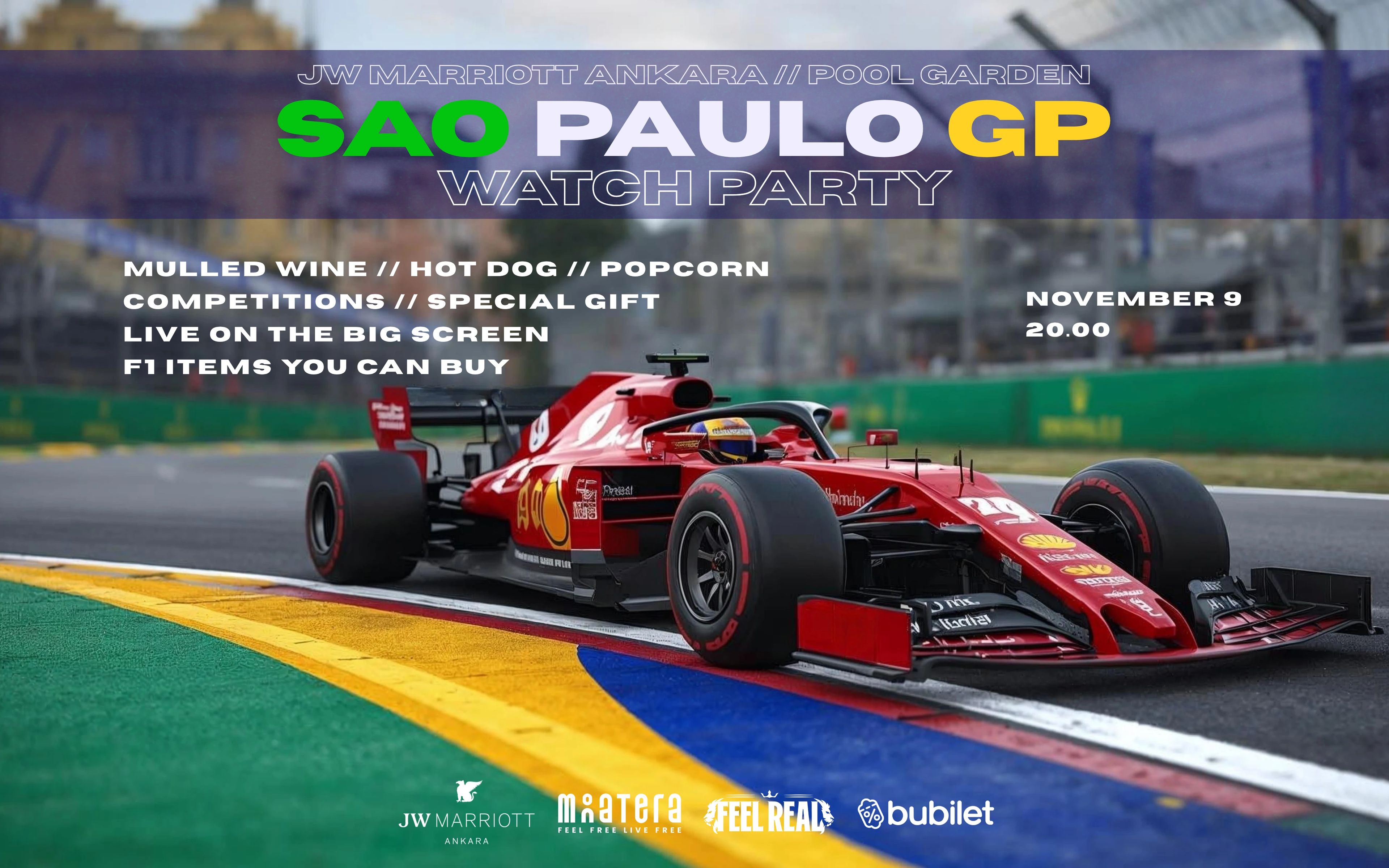 Sao Paulo Gp F1 Watch Party @Jw Marriott Ankara