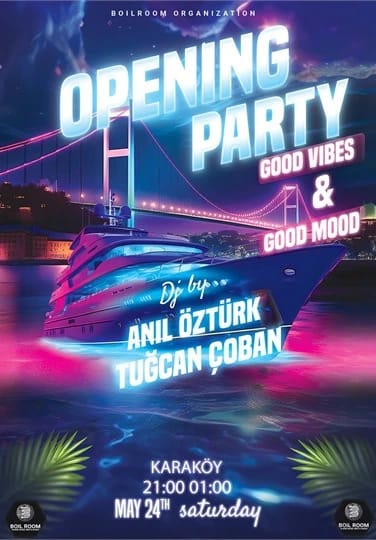Season Opener Boat Party: Good Vibes & Good Mood