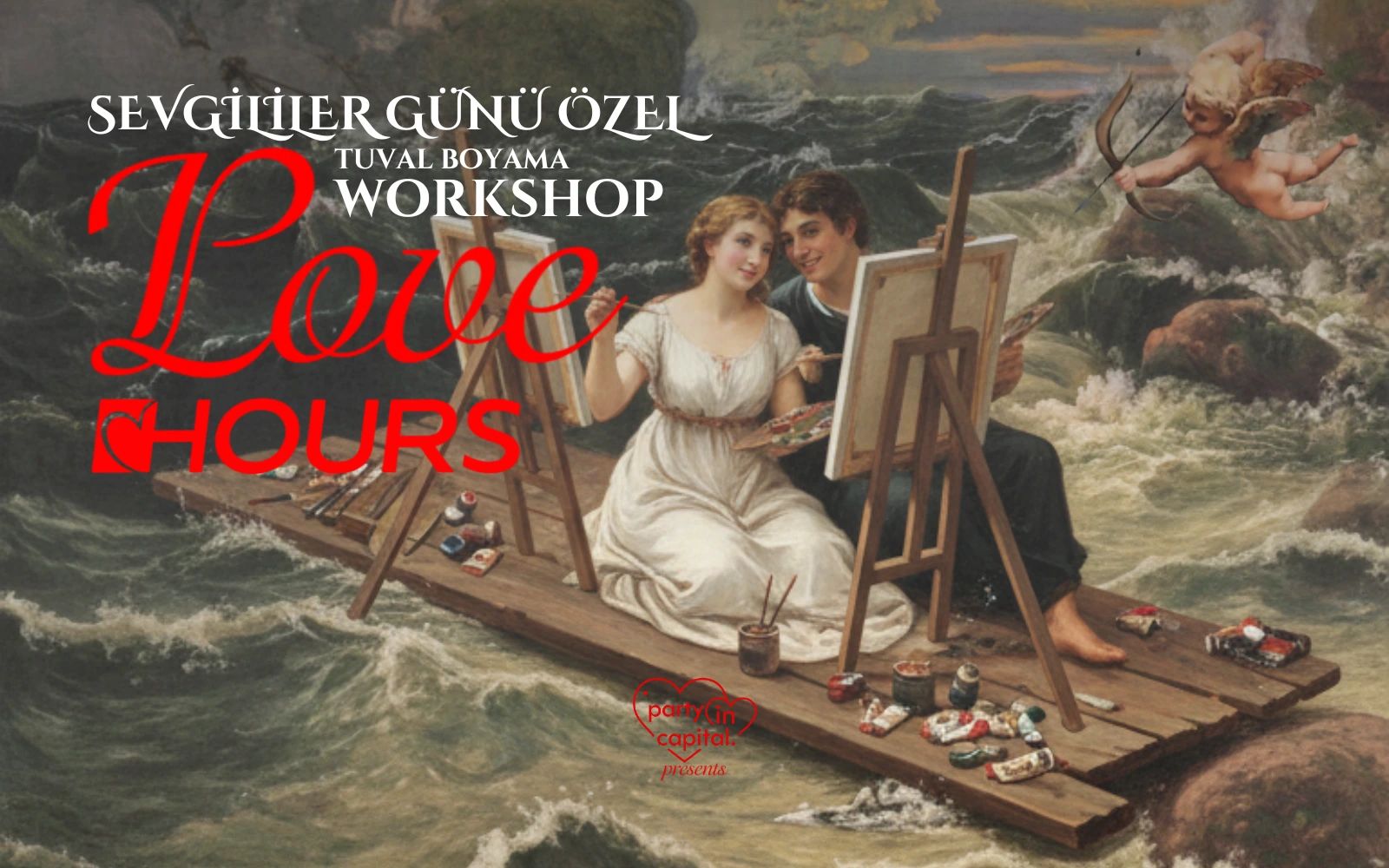 Sevgililer Günü Özel Tuval Boyama Workshop : Love Hours!