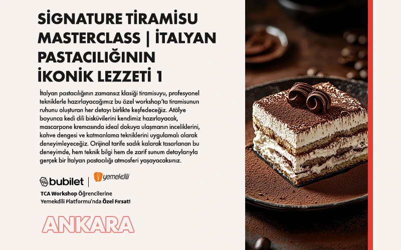 TCA | Signature Tiramisu Masterclass: İtalyan Pastacılığının İkonik Lezzeti 