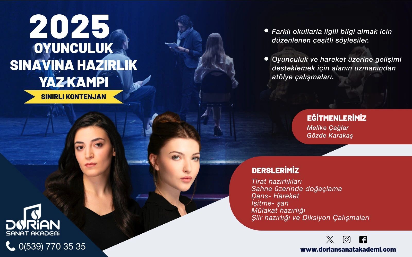 Üniversite Tiyatro - Oyunculuk Bölümüne Hazırlık Yaz Kampı