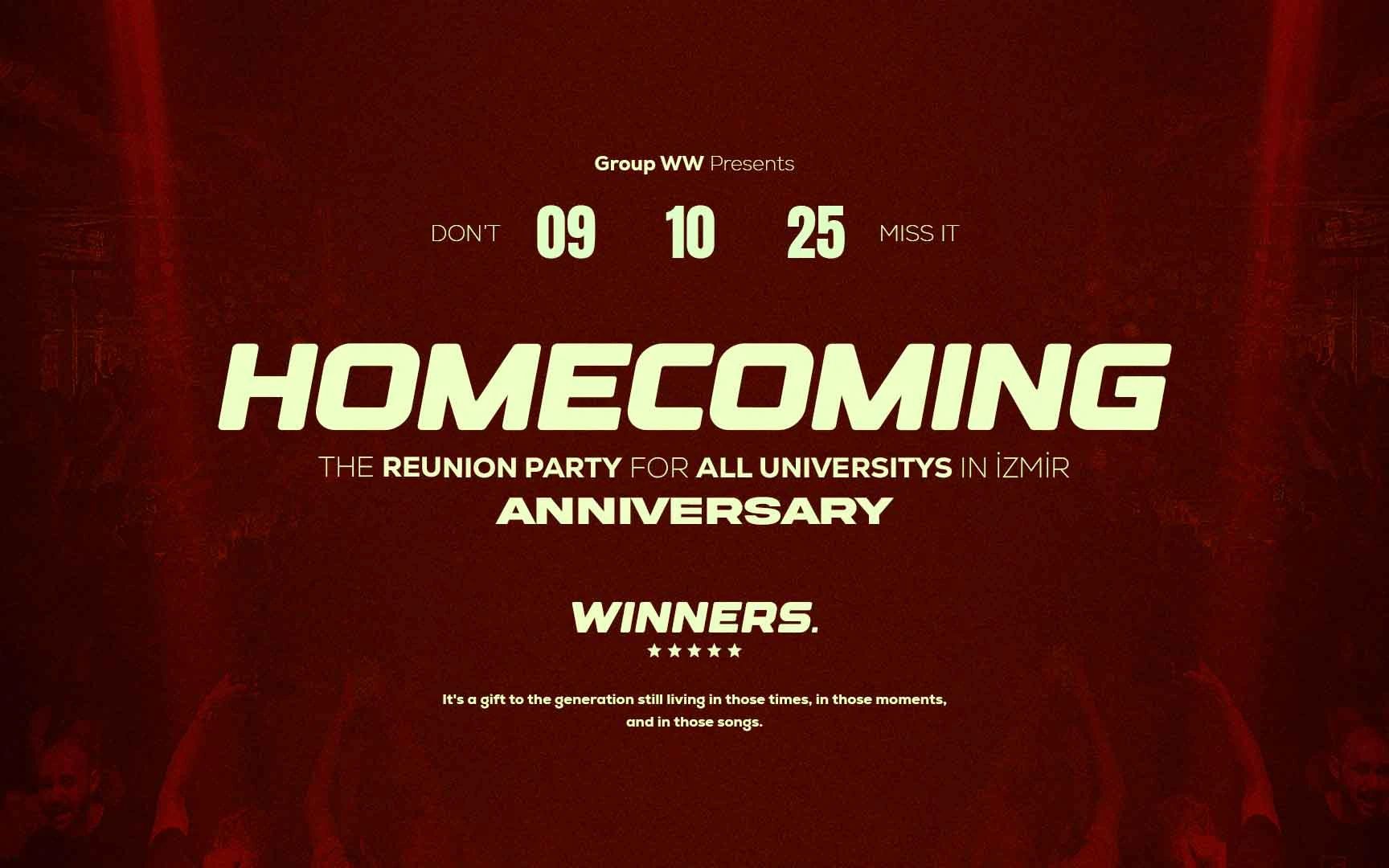 UNIVERSITY HOMECOMING PARTY | QUESTION MARK