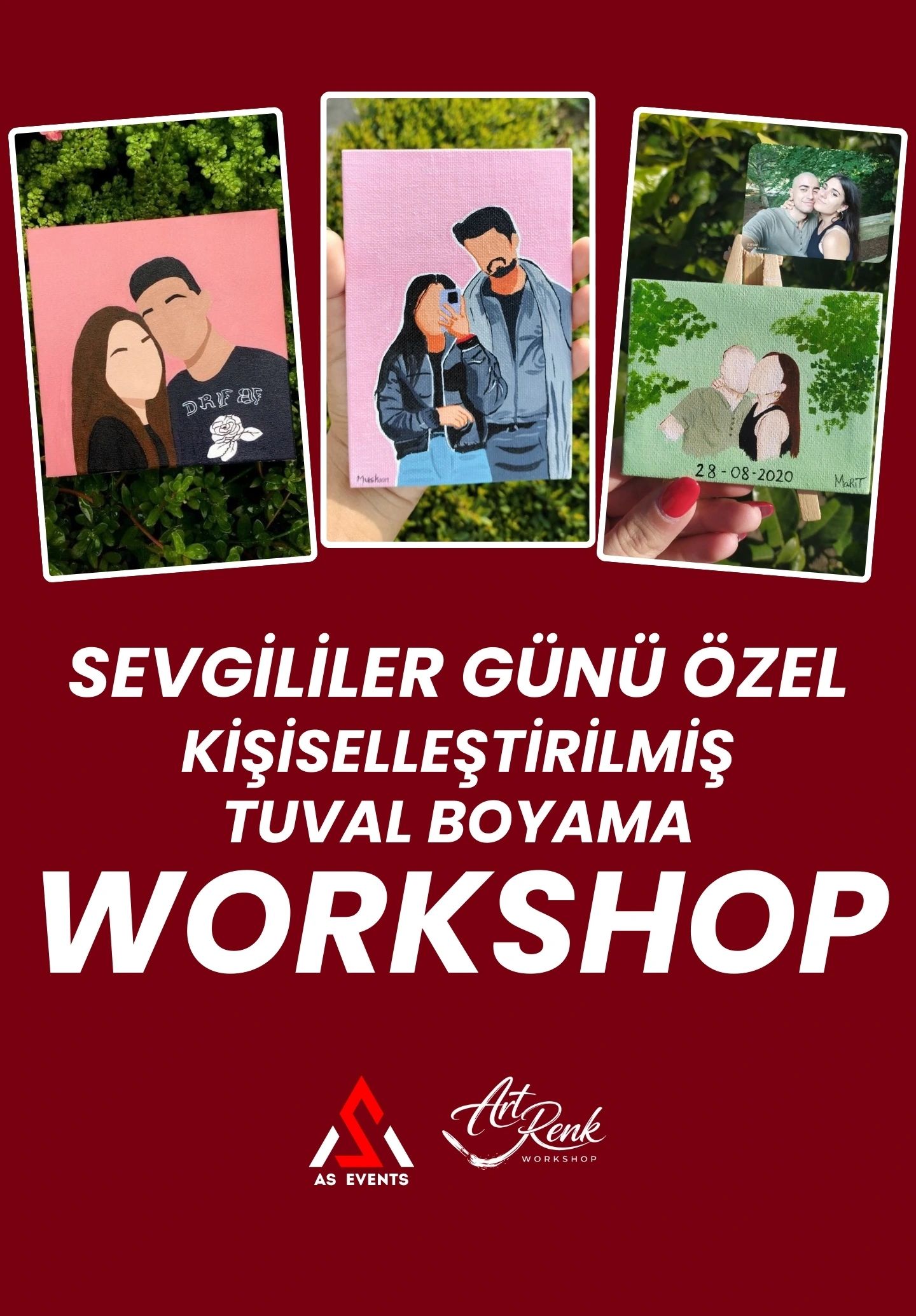 Workshop: Sevgililer Günü Özel Kişiselleştirilmiş Tuval Boyama