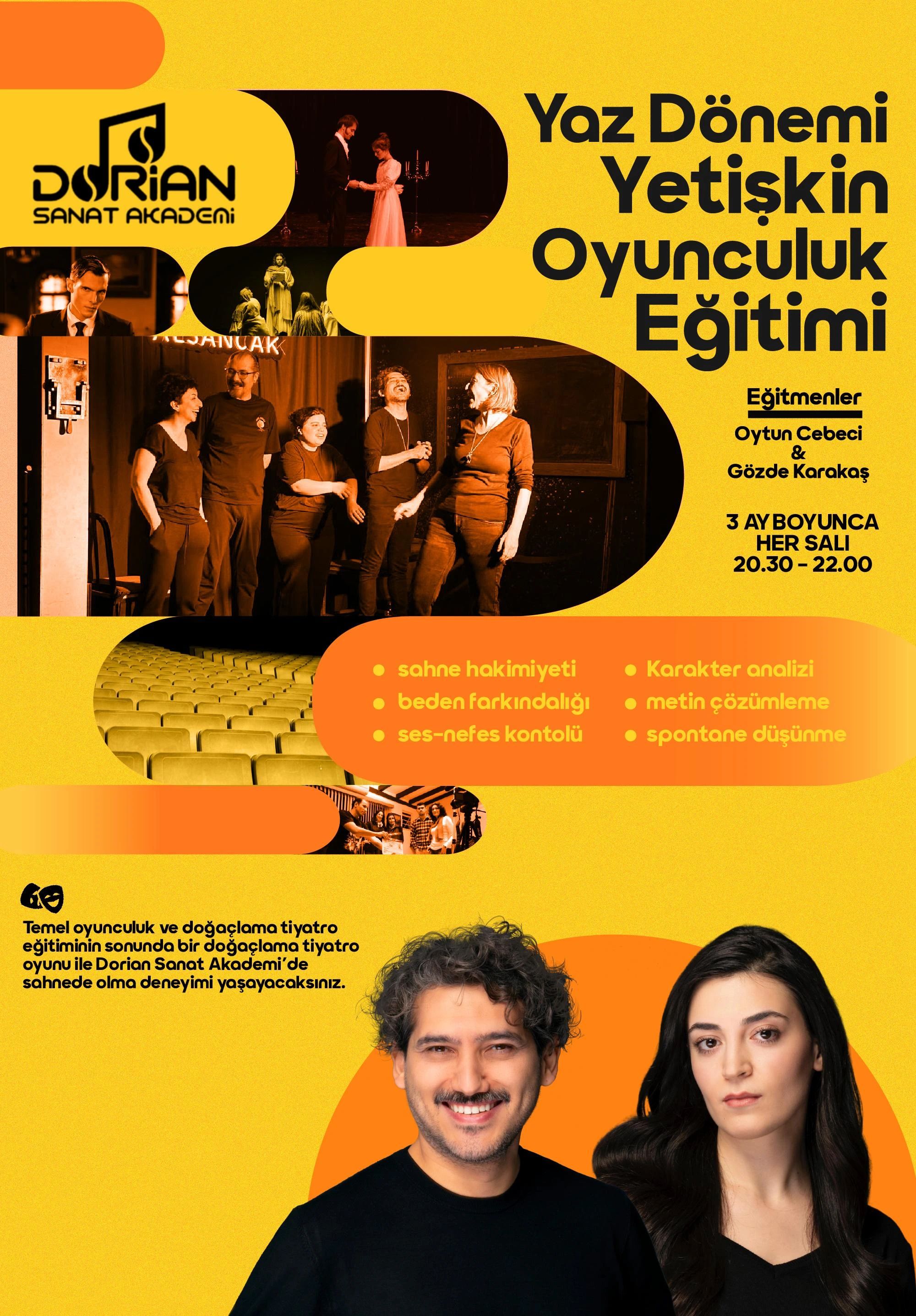 Yaz Dönemi Yetişkin Oyunculuk Eğitimi