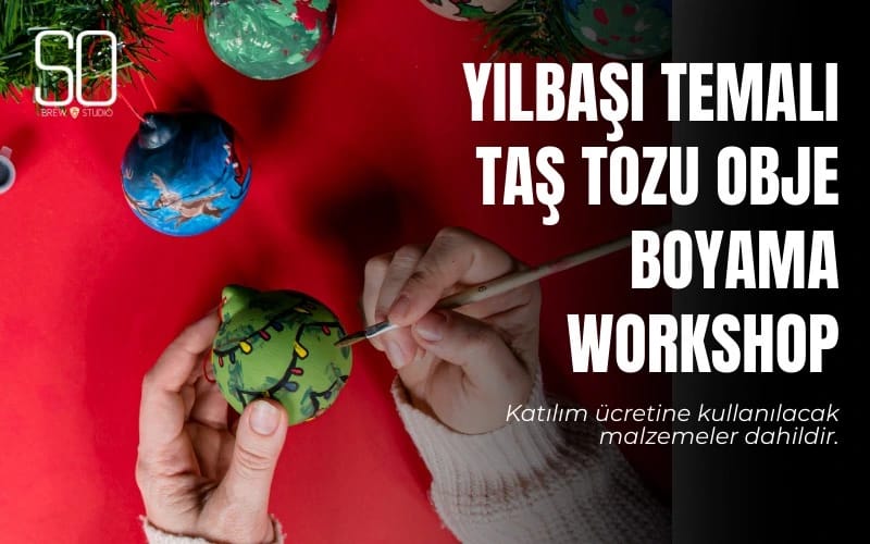 Yılbaşı Temalı Taş Tozu Obje Boyama Workshop