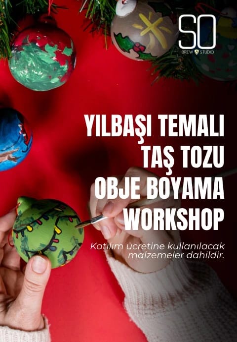 Yılbaşı Temalı Taş Tozu Obje Boyama Workshop