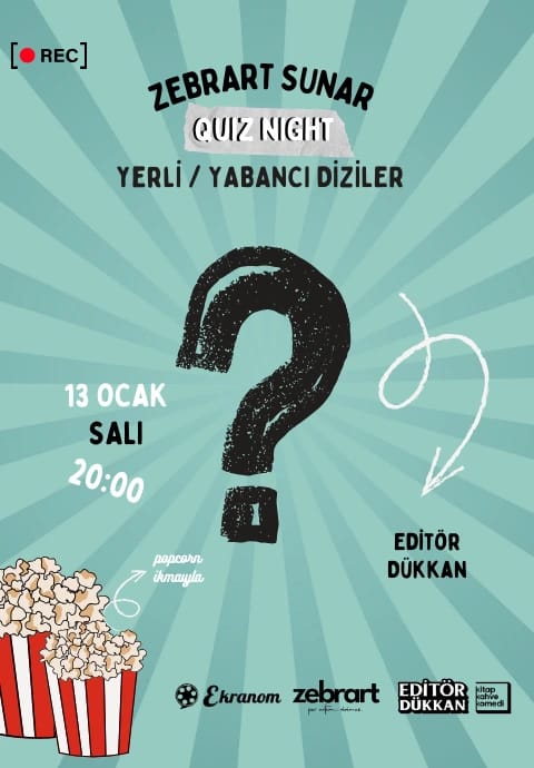 Zebrart x Ekranom Yerli Yabancı Diziler Quiz Night