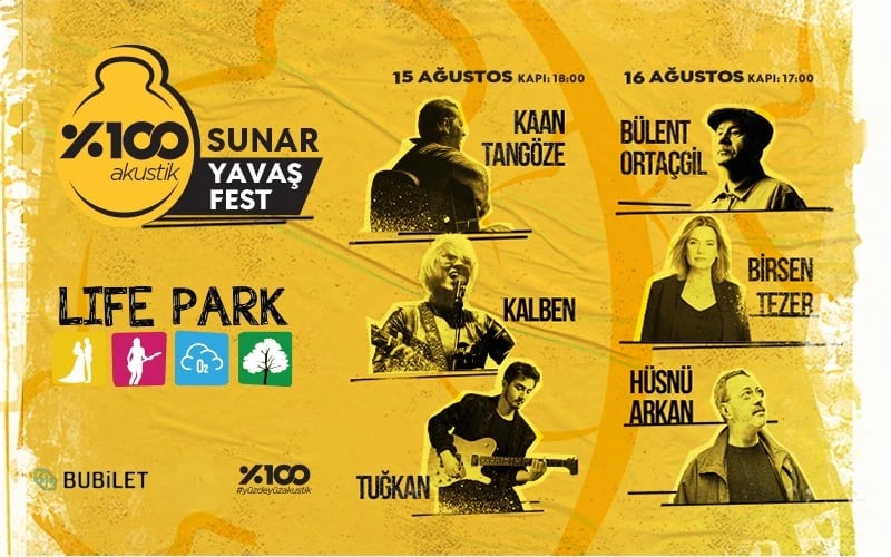 %100 Akustik: Yavaş Fest poster