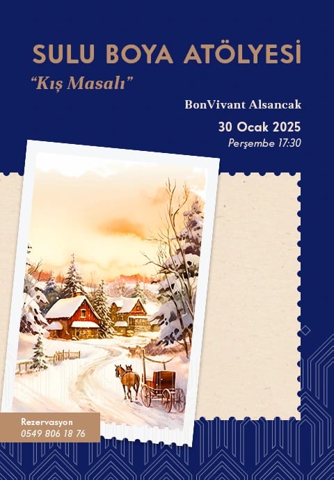  BonVivant Suluboya Atölyesi: Kış Masalı