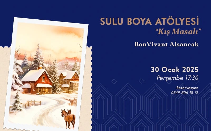  BonVivant Suluboya Atölyesi: Kış Masalı