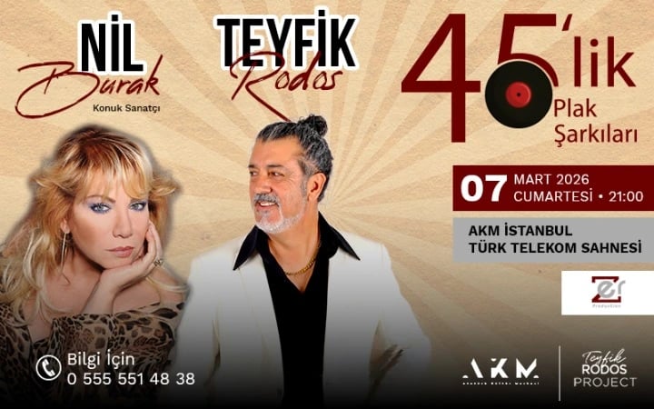 45'lik Plak Şarkıları - Teyfik Rodos - Nil Burak (Konuk Sanatçı) poster