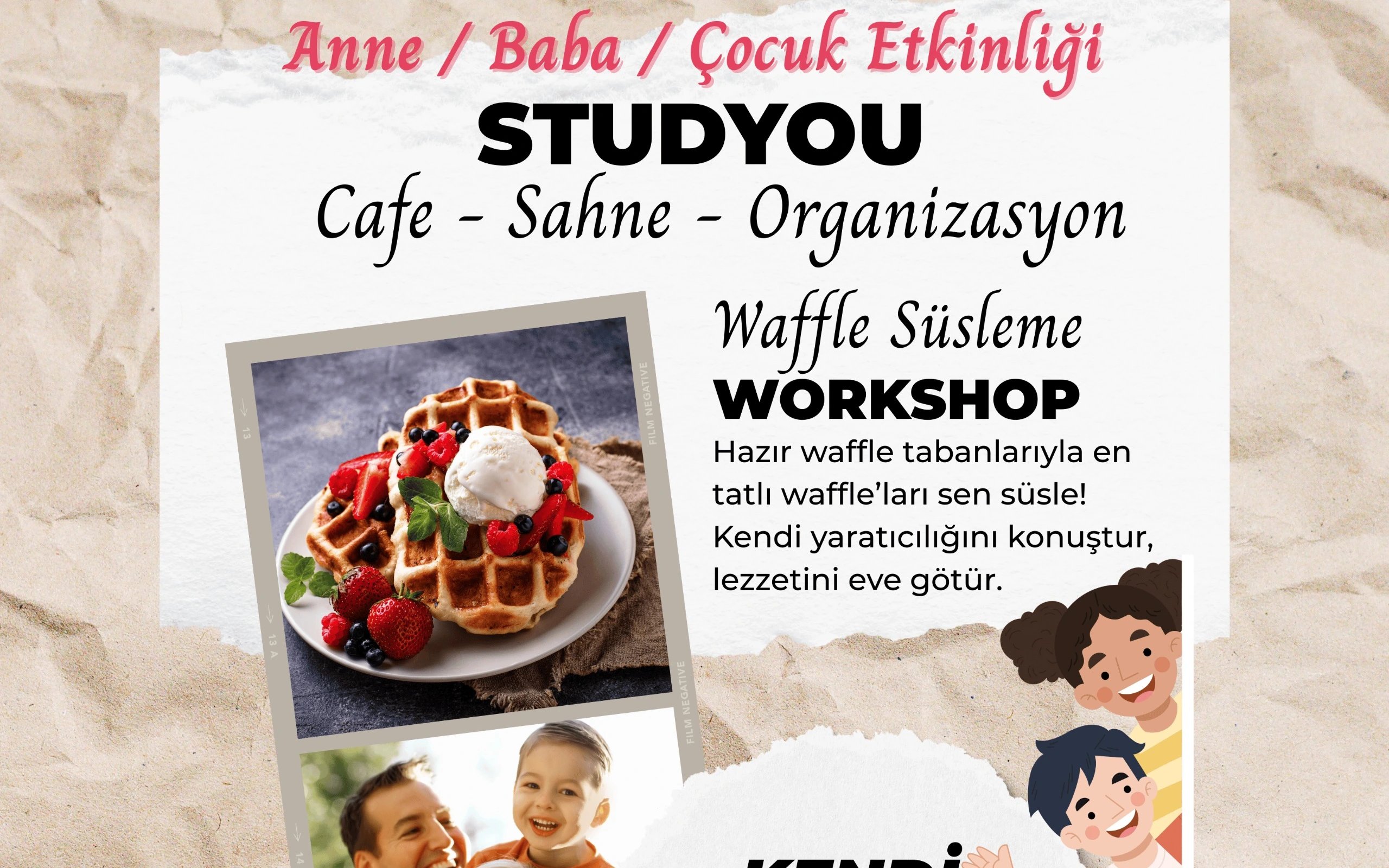 Aile Waffle Atölyesi – Kendi Waffle’ını Kendin Tasarla poster